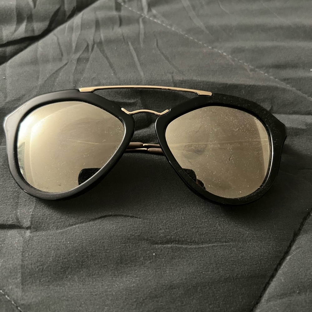 Prada Black and Gold Sunglasses
